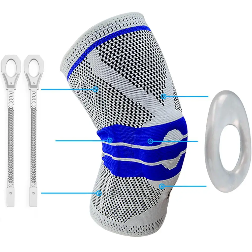 Compression Knee Sleeve - ジョイントサポート用関節症膝プロテクター、メニスカス圧縮保護、シリコンスリーブパッド、膝ブレース
