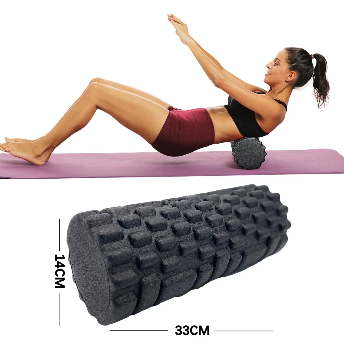 Health Wellness And Fitness - 30/33 センチメートルフィットネスフォームローラーヨガマッサージローラー EPP ピラティスフォームボディ筋肉マッサージローラー治療演習ジムホームエクササイズ