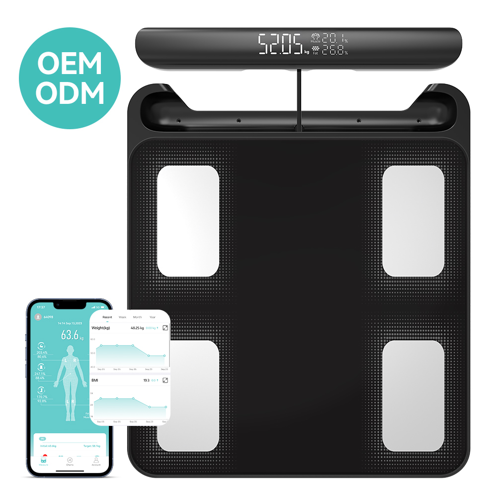 Digital Body Weight Scale - 体重計、FSA&HSA対応、8電極デジタル体重計、BMI、体脂肪、筋肉量、体組成計付き