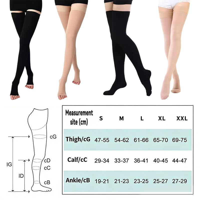 Compression Knee Sleeve - 20-32 mmHg 圧縮ストッキング レッグウォーマー 太ももストッキング ストレス解消