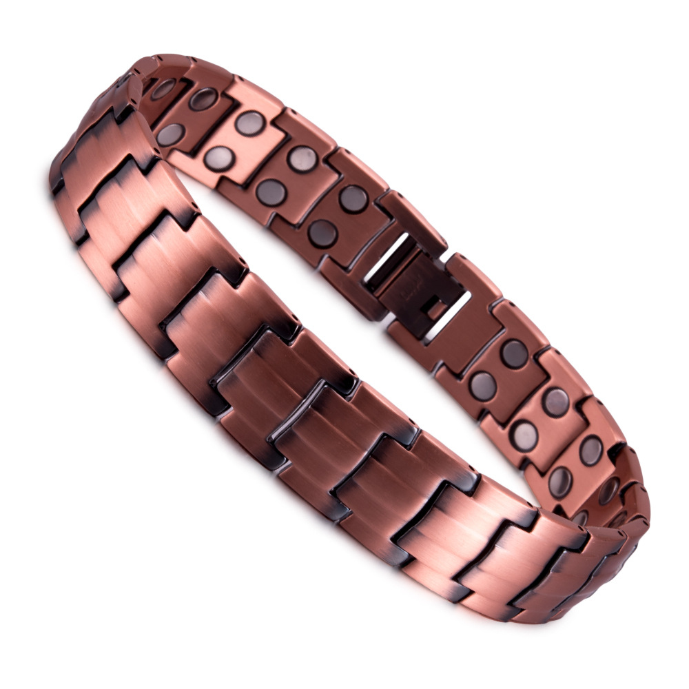 Health Wellness Bracelet - プレミアム赤銅磁気療法ブレスレット（男性用） | 健康エネルギー連鎖設計 | OEM/ODM 銅製ウェルネスジュエリー