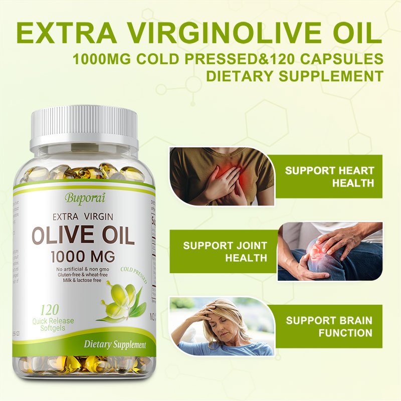 Health And Wellness Promotion - オリーブオイルソフトジェル1000mg - 細胞の修復を促進し、関節、脳、心臓の健康をサポートし、全体的な健康状態を向上させ、活力を高めます。