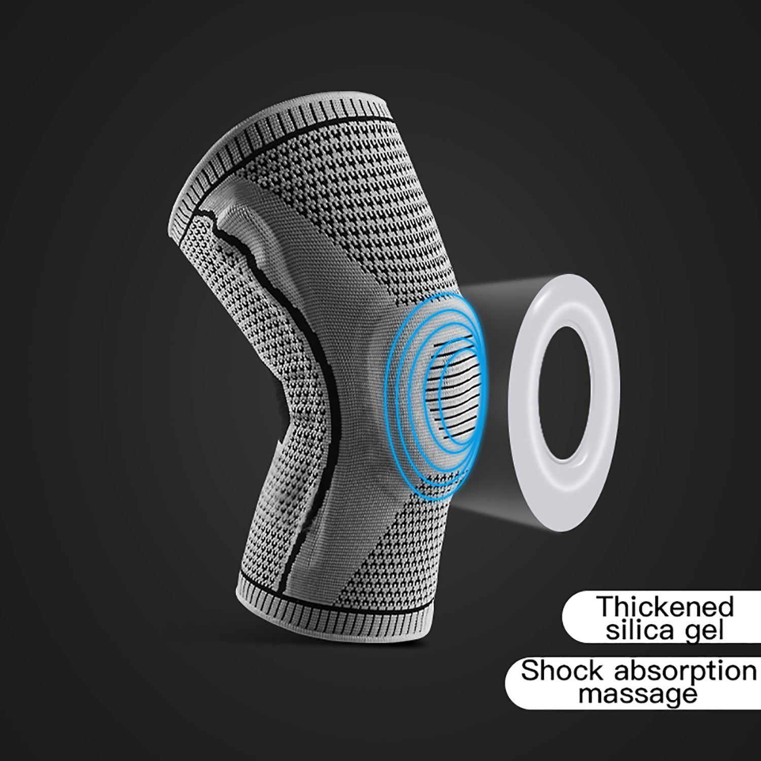 二重圧縮膝スリーブサポート 膝痛 スポーツ ランニング ジム - Compression Knee Sleeve のレビューと価格