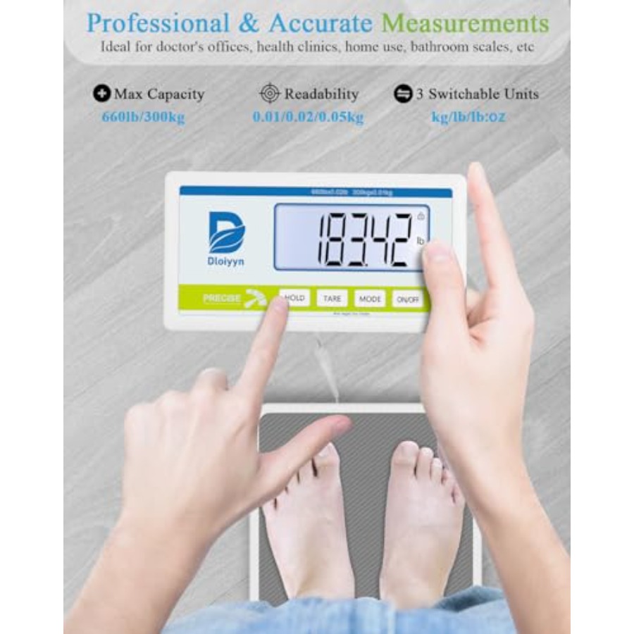 デジタル表示付き体重計、660ポンド（約299kg）まで計量 - Digital Body Weight Scale のレビューと価格