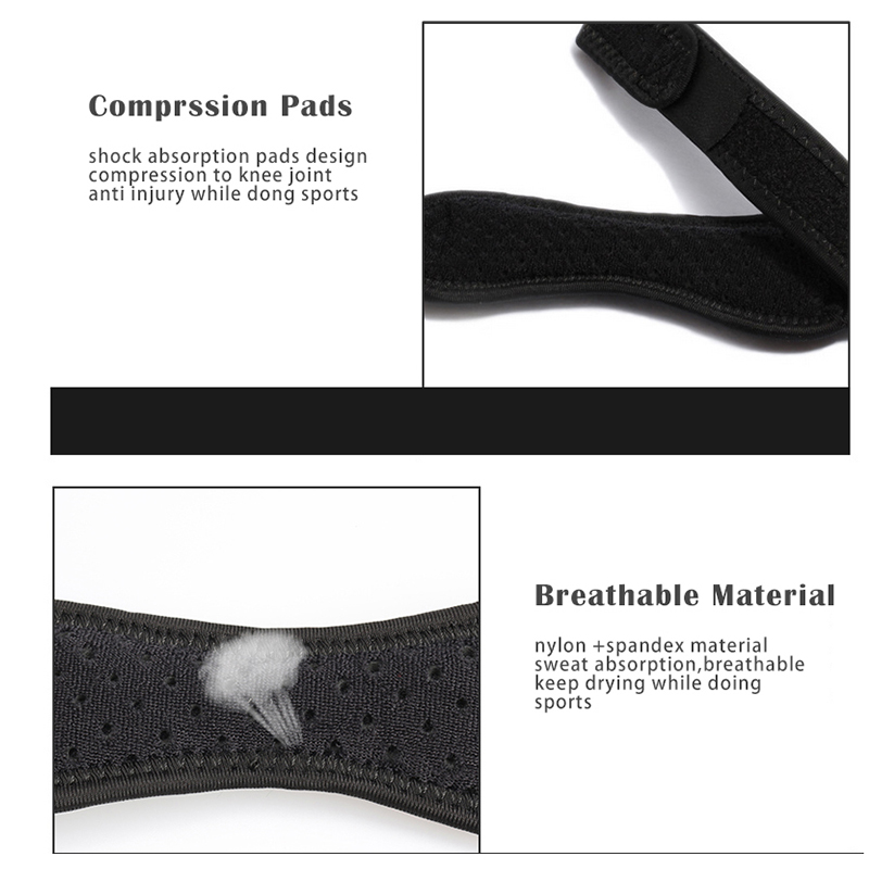 1 ピース膝膝蓋骨腱膝サポートストラップブレース調節可能な衝 - Compression Knee Sleeve のレビューと価格