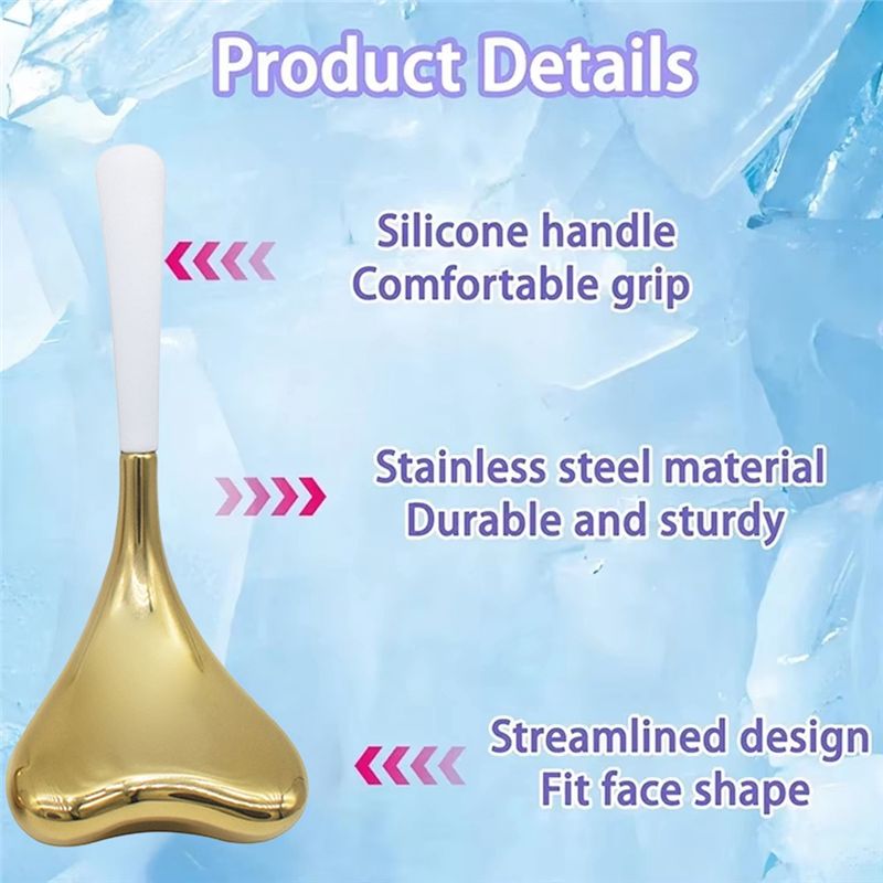 YCOC-アイスグローブ フェイス用 2個入り 高級ローズゴ - Ice Roller Face Cold のレビューと価格
