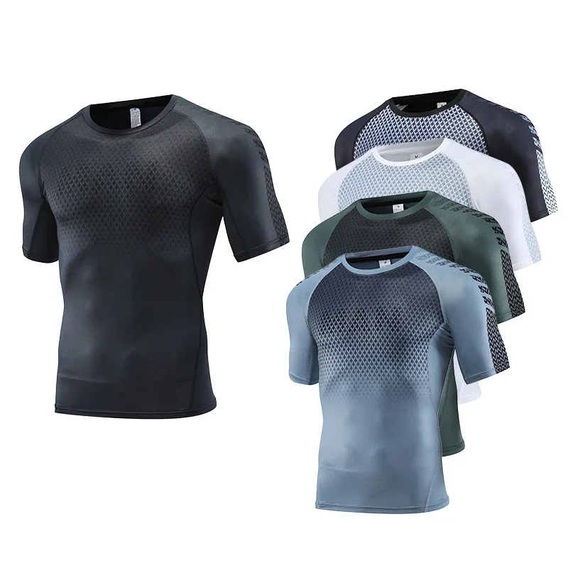 メンズスポーツTシャツ,トップ,コンプレッションガーメント, - Health Wellness And Fitness のレビューと価格