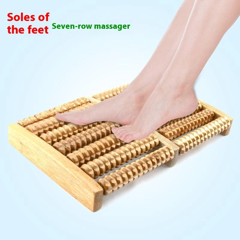 1PC 木製フットマッサージャーローラーリフレクソロジースト - Reflexology Foot Roller のレビューと価格