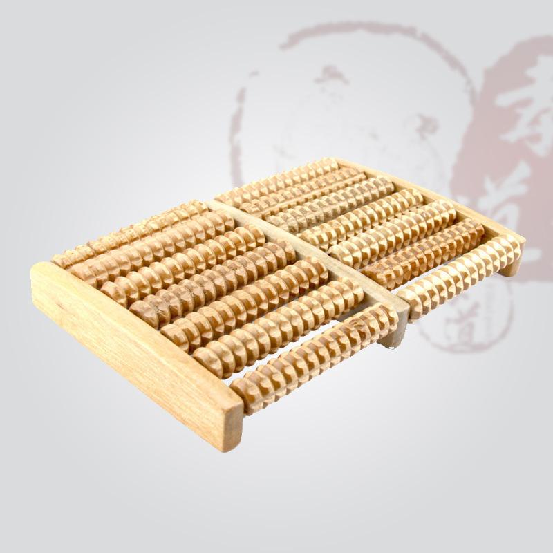 1PC 木製フットマッサージャーローラーリフレクソロジースト - Reflexology Foot Roller のレビューと価格