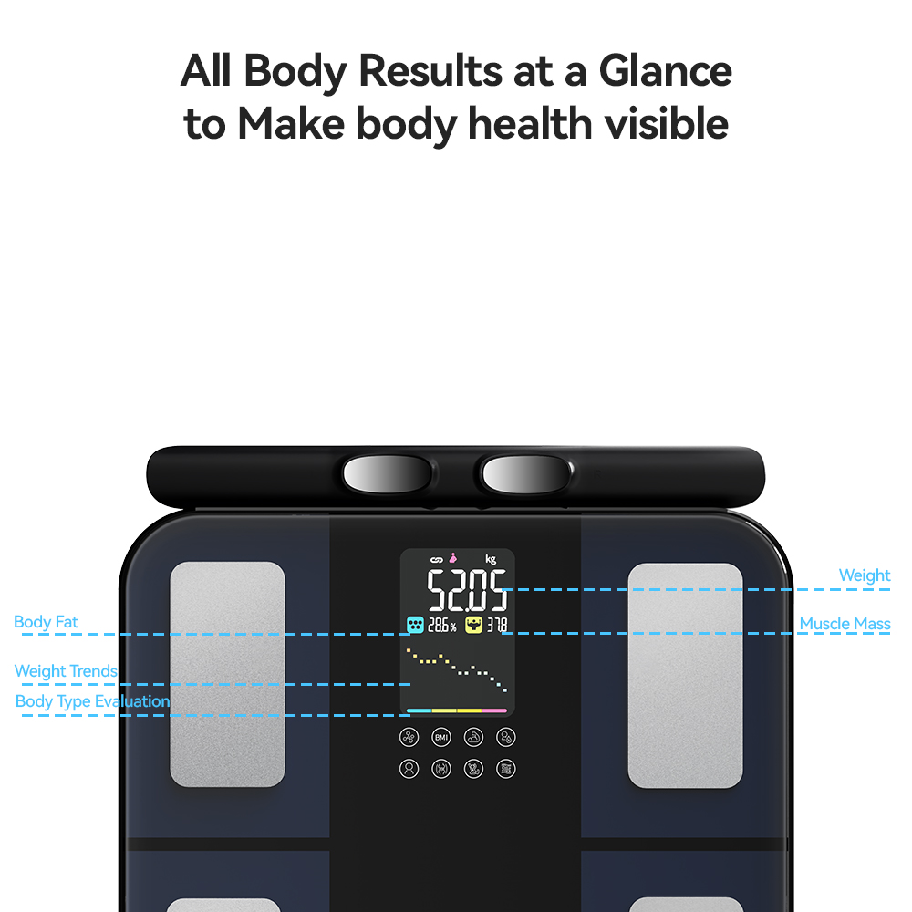 スマートデジタル体組成計 バイオインピーダンス体脂肪計 体重 - Digital Body Weight Scale のレビューと価格