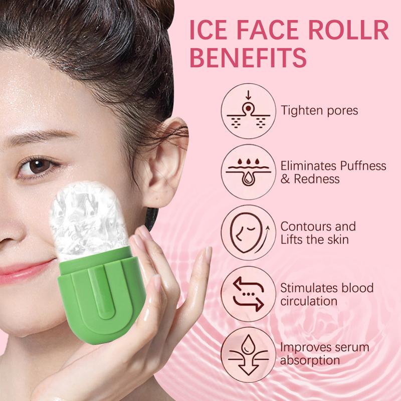 顔と目のための冷湿布アイスローラー、美容マッサージシリコン製 - Ice Roller Face Cold のレビューと価格