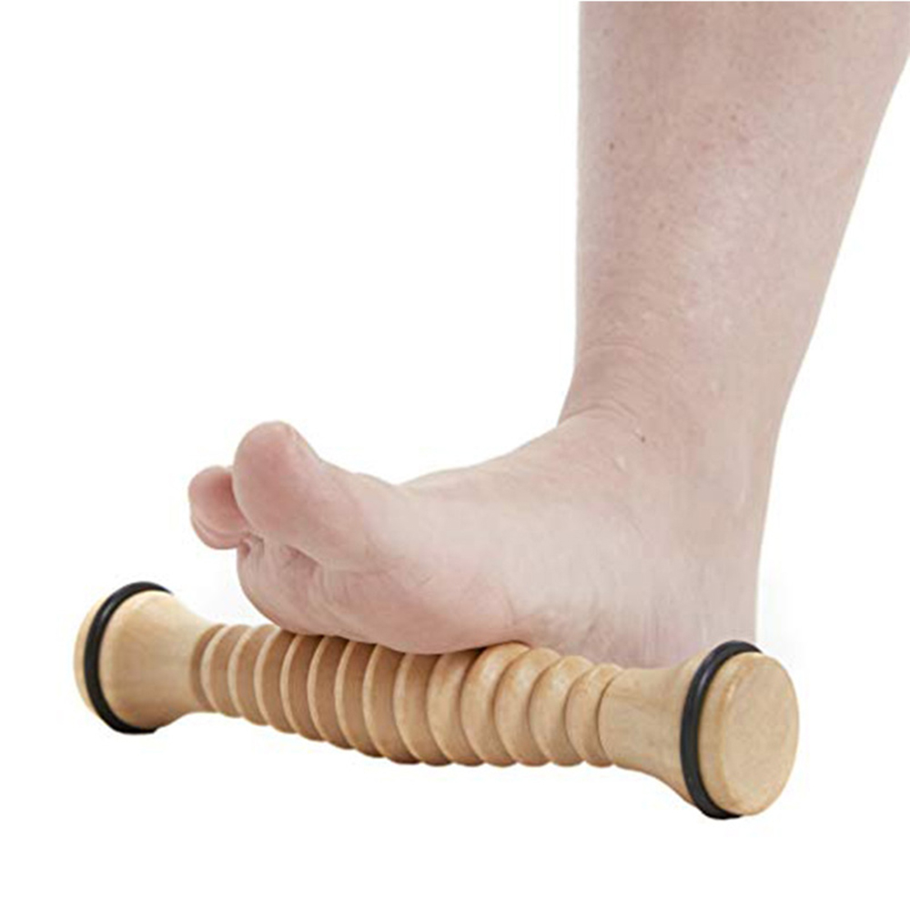木製マッサージャーボディバック木製フットローラー、足底筋膜炎 - Reflexology Foot Roller のレビューと価格
