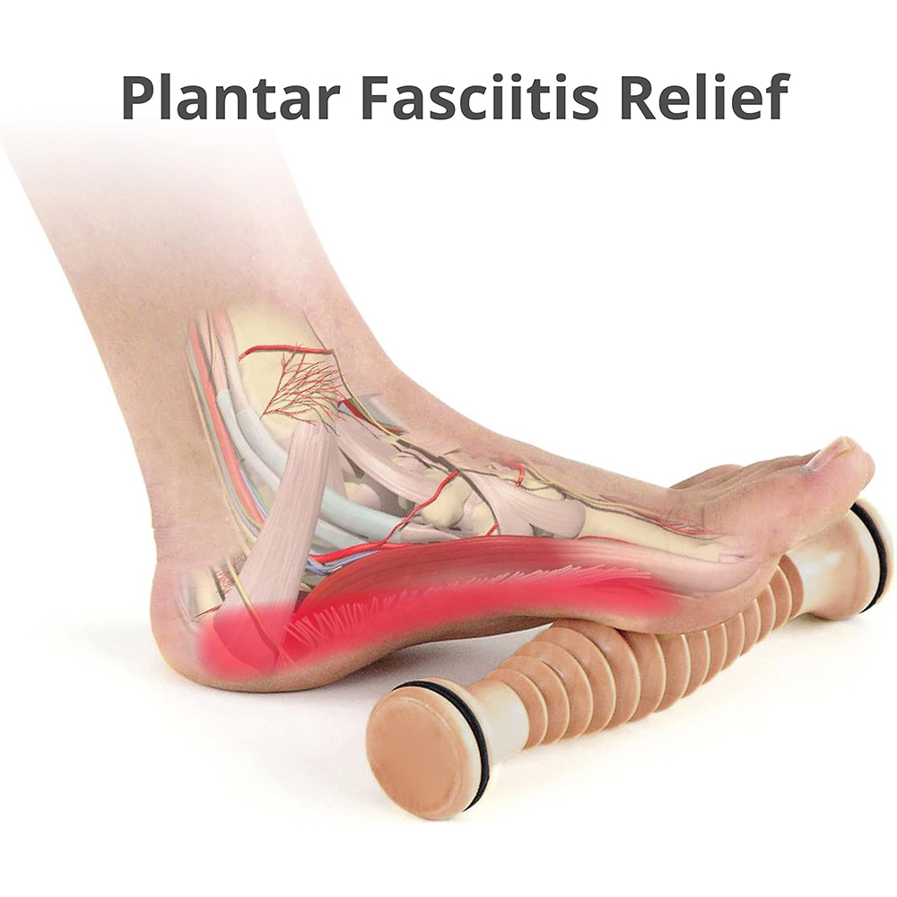 木製マッサージャーボディバック木製フットローラー、足底筋膜炎 - Reflexology Foot Roller のレビューと価格