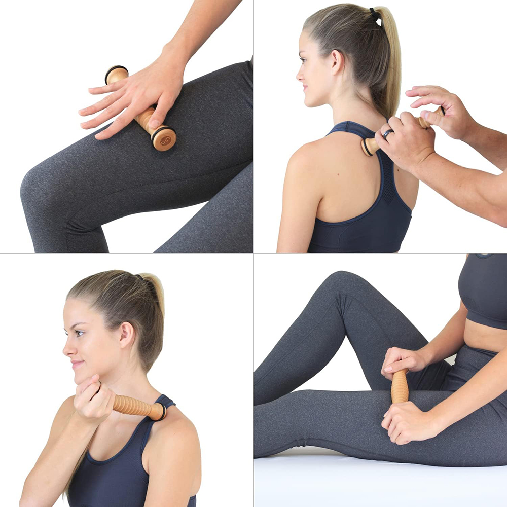 木製マッサージャーボディバック木製フットローラー、足底筋膜炎 - Reflexology Foot Roller のレビューと価格