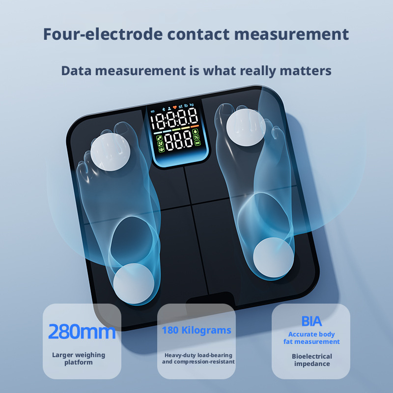 最高耐荷重180kg（396ポンド）の人体用強化ガラス製ワイ - Digital Body Weight Scale のレビューと価格