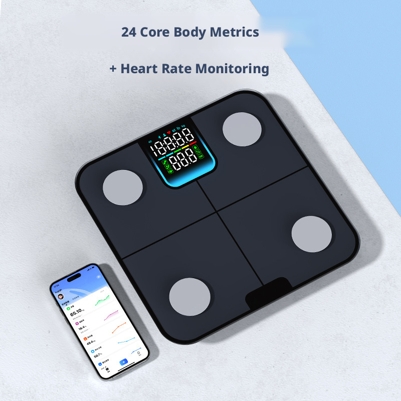 最高耐荷重180kg（396ポンド）の人体用強化ガラス製ワイ - Digital Body Weight Scale のレビューと価格