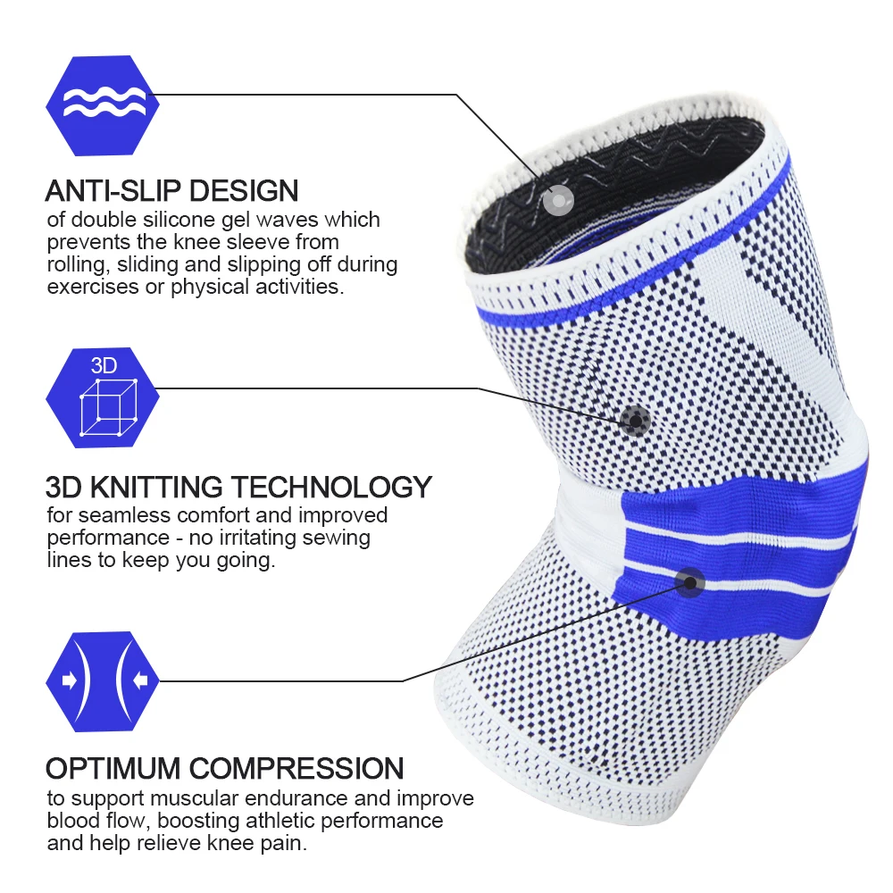 ジョイントサポート用関節症膝プロテクター、メニスカス圧縮保護 - Compression Knee Sleeve のレビューと価格