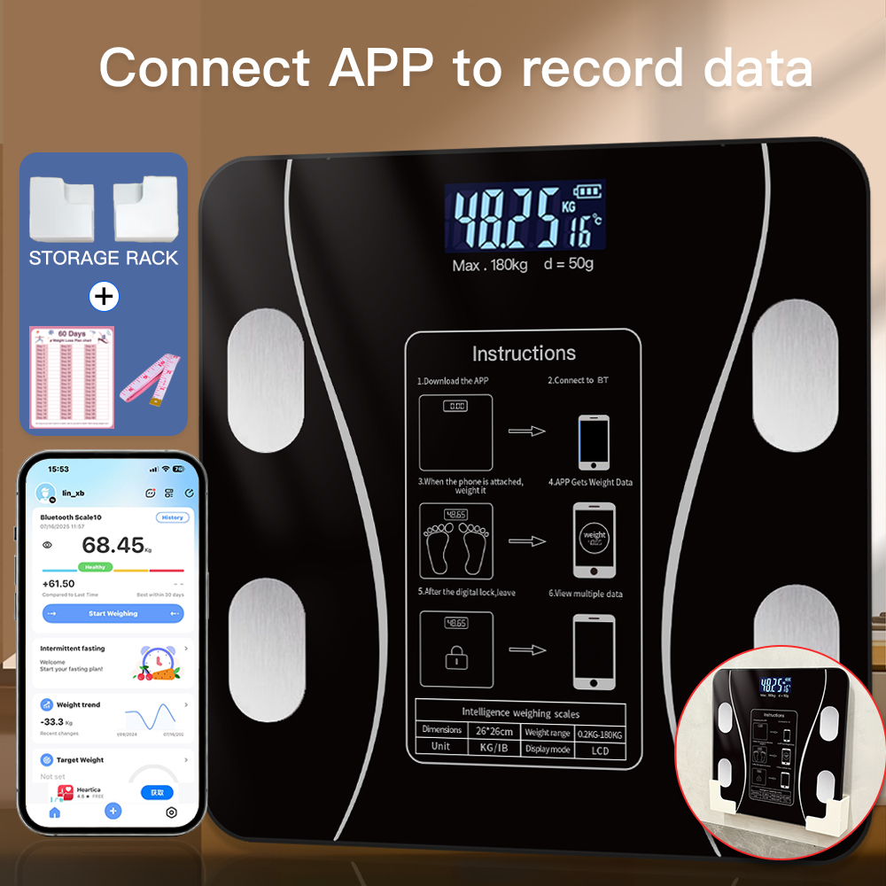Conridelは、モバイルアプリ相互接続をサポートする高精 - Digital Body Weight Scale のレビューと価格