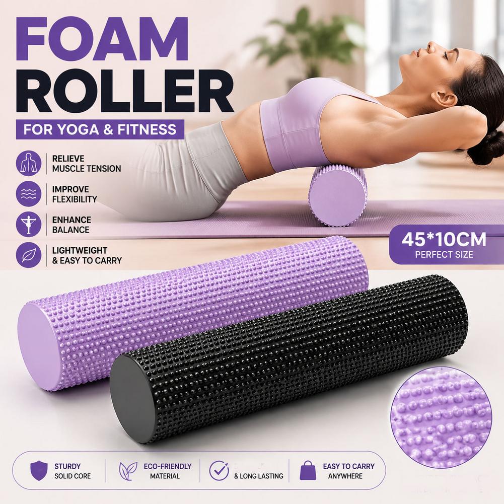 ヨガフォームローラー EVA 高密度ヨガコラムローラー ピラ - Health Wellness And Fitness のレビューと価格