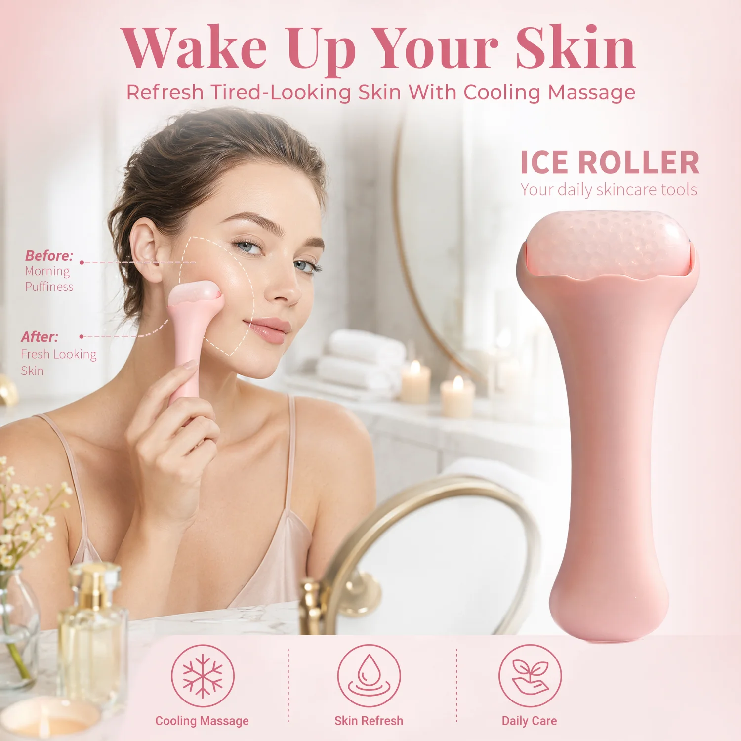 アイスローラー美顔器 冷却フェイスローラー 美容マッサージス - Ice Roller Face Cold のレビューと価格