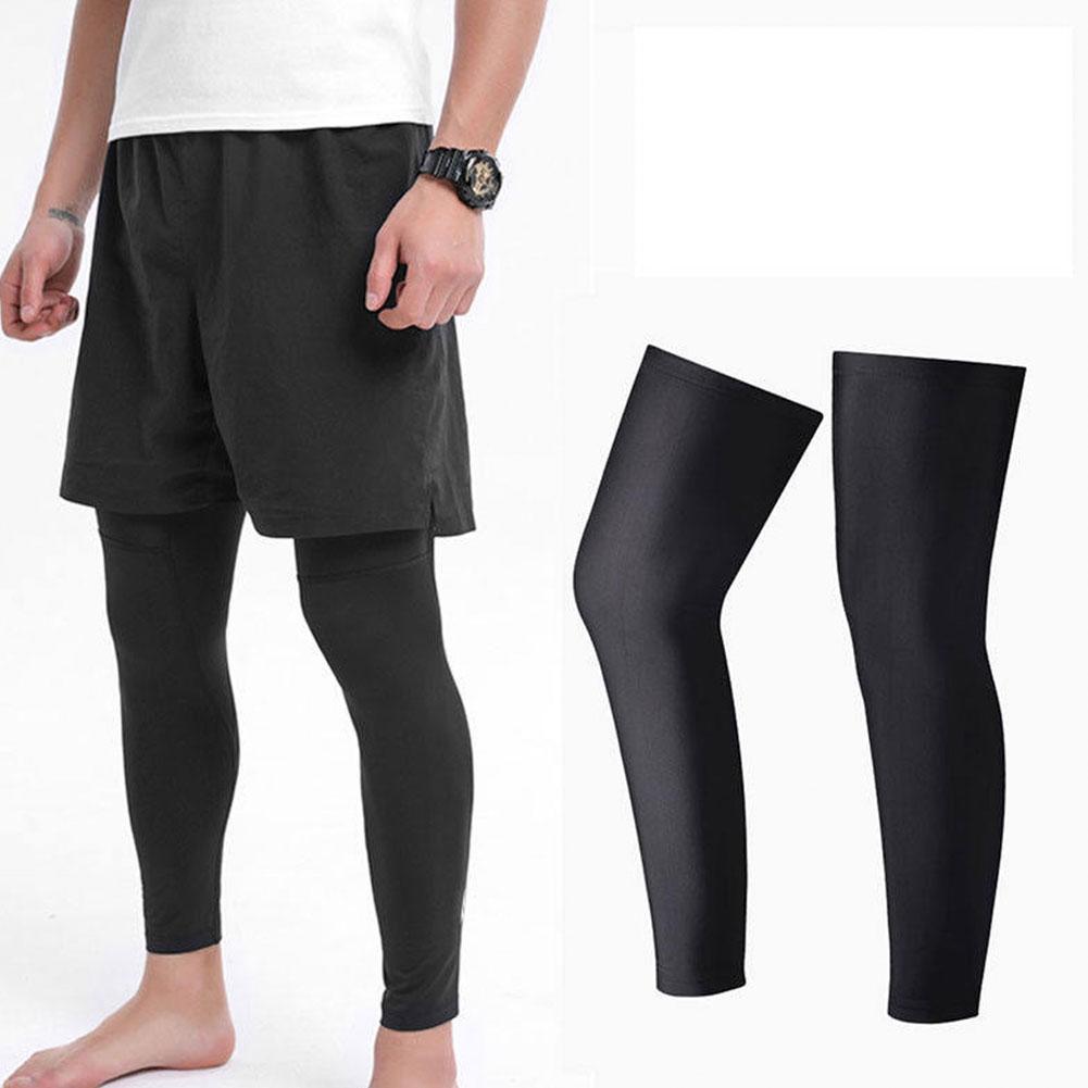 日焼け防止レッグカバー脚圧縮スリーブバスケットボールスポーツ - Compression Knee Sleeve のレビューと価格