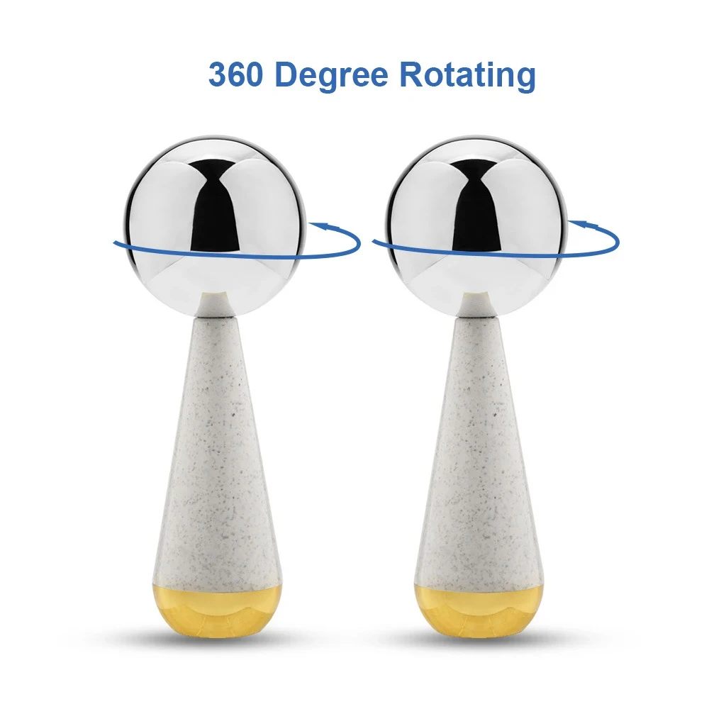 フェイシャル用アイスグローブ 360回転の壊れないスチール製 - Ice Roller Face Cold のレビューと価格