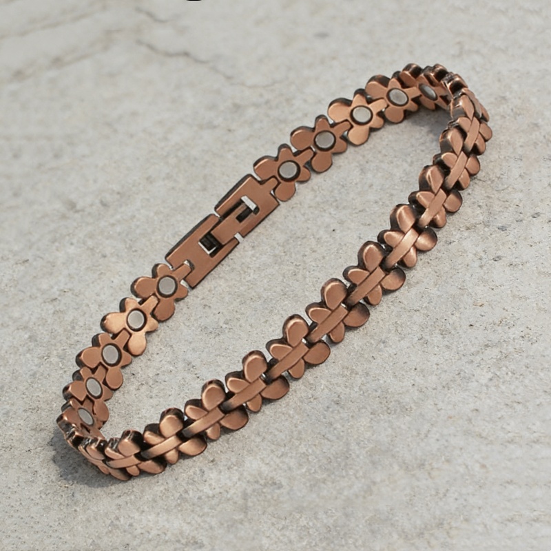 関節炎用純銅磁気療法ブレスレット ヴィンテージバタフライチェ - Health Wellness Bracelet のレビューと価格