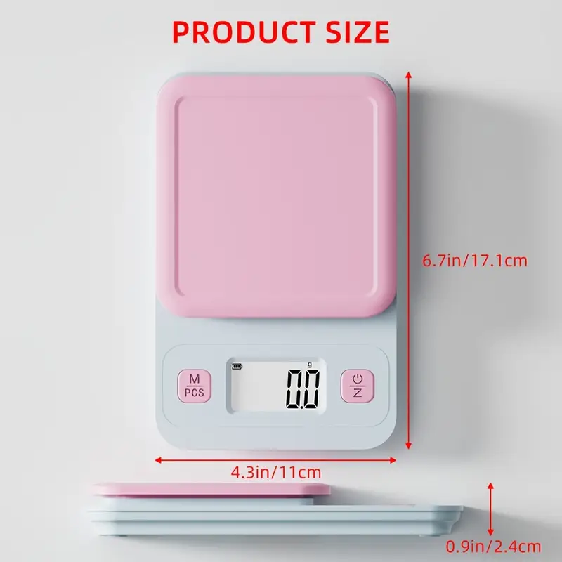 LCDディスプレイ付きキッチンスケール、0。 1オンス/1グ - Digital Body Weight Scale のレビューと価格