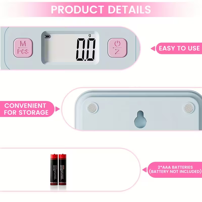 LCDディスプレイ付きキッチンスケール、0。 1オンス/1グ - Digital Body Weight Scale のレビューと価格